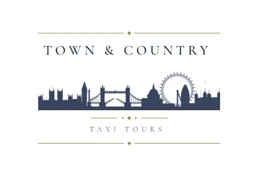Town & Country Taxi Tours logo in navy on a light background — the same skyline mark in its reversed colourway